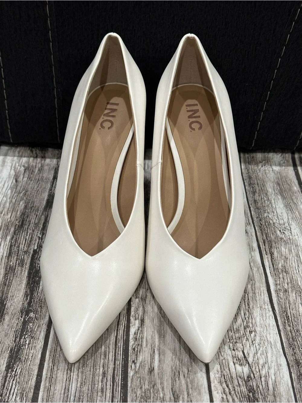 I.N.C. International Concepts Sarielle Pointed-Toe Pumps Bone Size 12 M